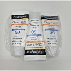 Neutrogena Clear Face Oil- Free Sunscreen SPF 50 Breakout Free 3 Pack